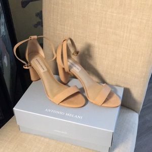 Antonio Melani Suede High Heel Sandals SZ 8
